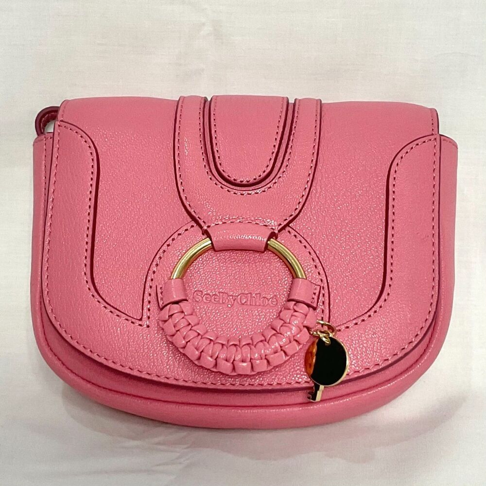 See By Chloe Hana Mini Leather Crossbody Pink Purse Handbag Bag NWT Pushy Pink